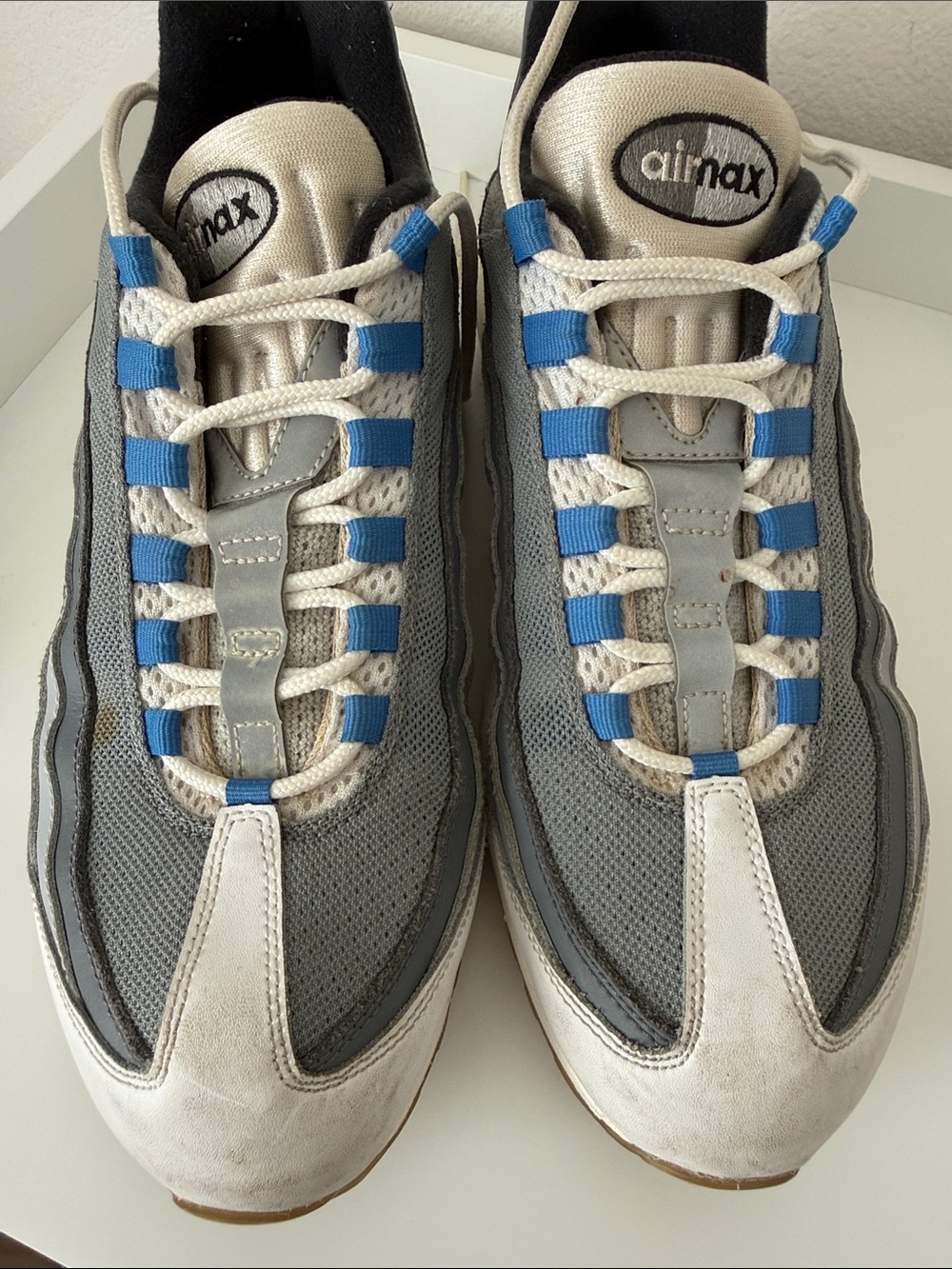 The Nike Air Max 95 Gray White Blue Size 10.5